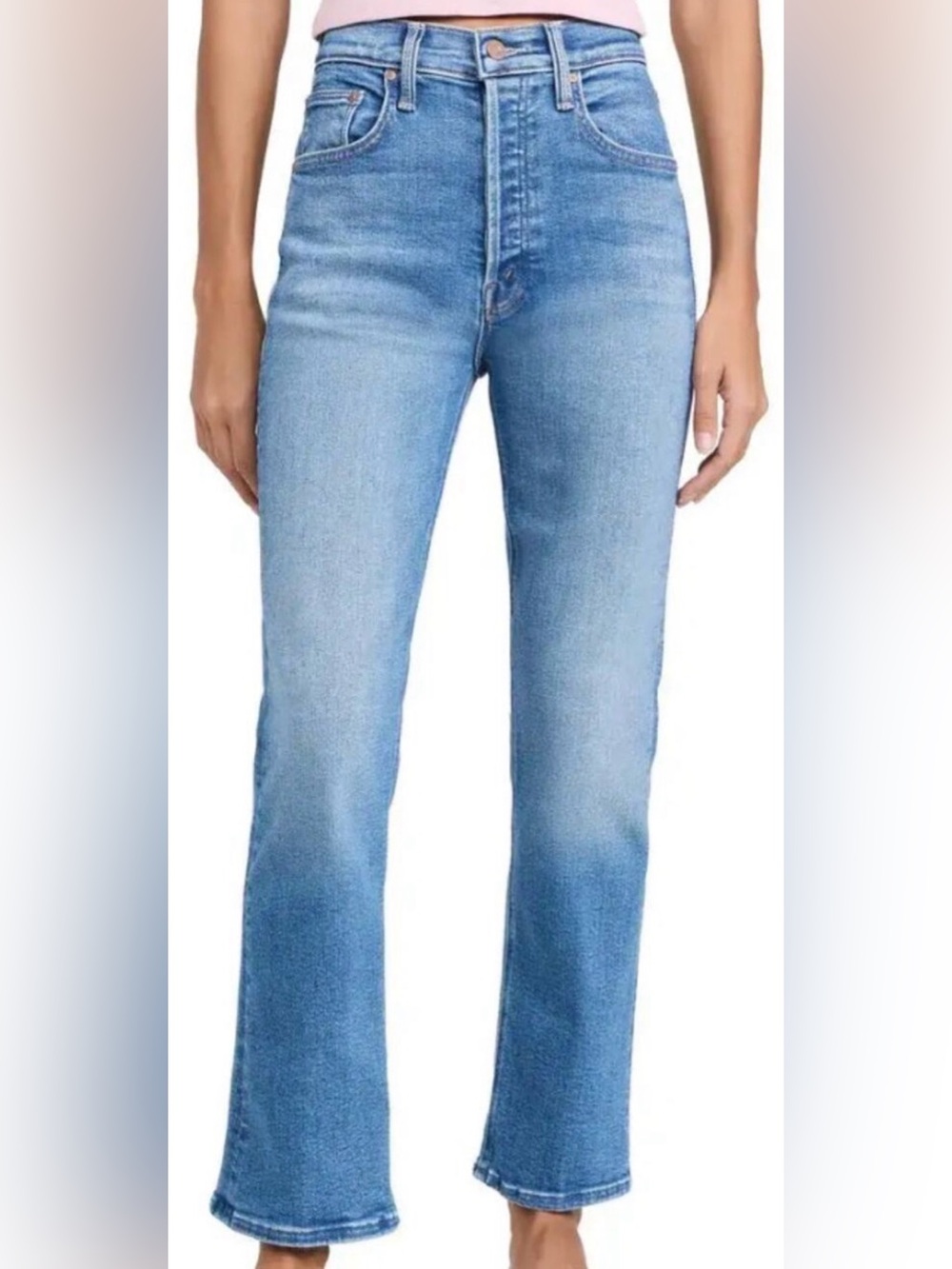 Mother Jeans The Tripper Ankle High Rise Straight Work Hard Play Hard 26